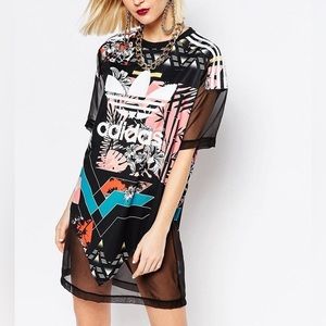 Adidas Originals Mesh T Shirt Dress